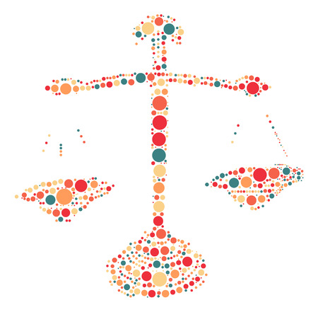 Balance shape design by color pointのイラスト素材