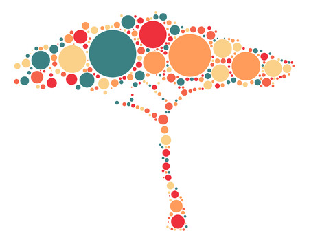 tree shape design by color pointのイラスト素材