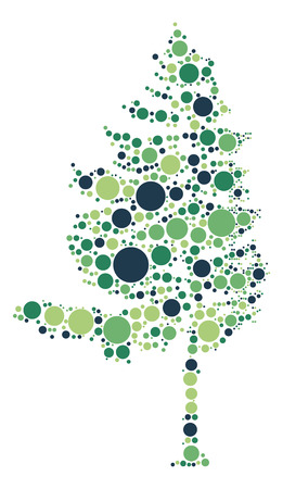 tree shape vector design by color pointのイラスト素材