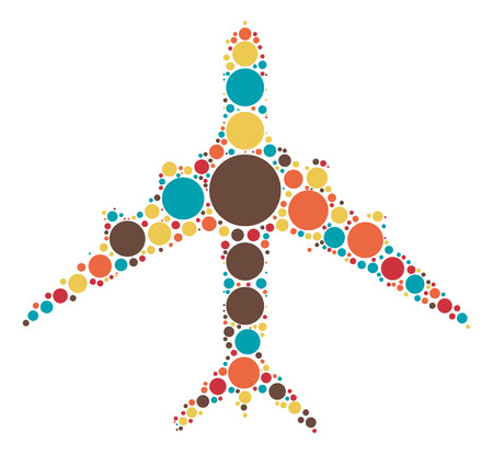 plane shape vector design by color pointのイラスト素材