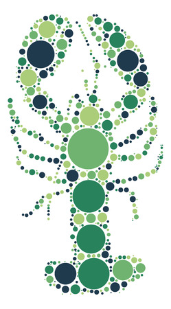 lobster shape vector design by color pointのイラスト素材