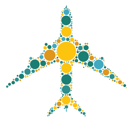 plane shape vector design by color pointのイラスト素材