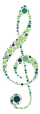 music Note shape vector design by color point