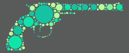 pistol shape design by color pointのイラスト素材