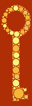 key shape design by color pointのイラスト素材