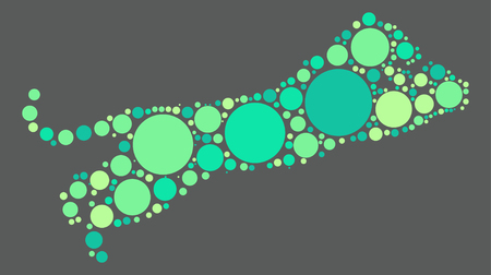 leopard shape design by color pointのイラスト素材