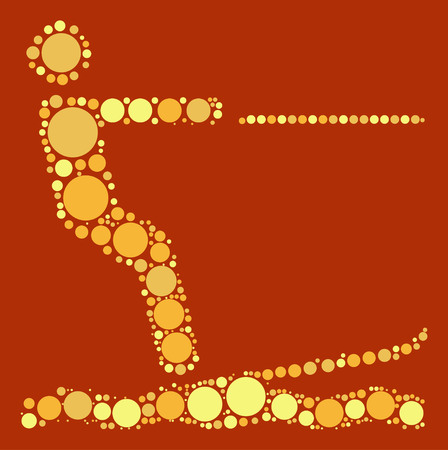 surfing shape  design by color pointのイラスト素材