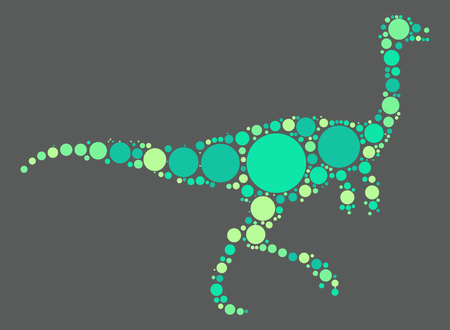 dinosaur shape vector design by color pointのイラスト素材