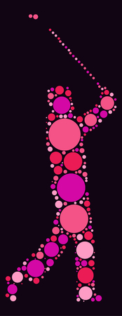 golf shape design by color pointのイラスト素材