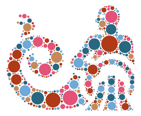 Aquarius shape design by color pointのイラスト素材