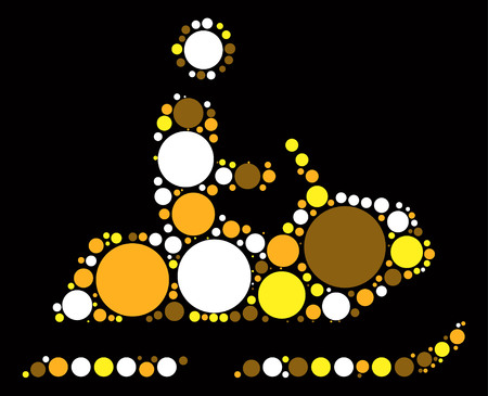 Snowmobile shape vector design by color pointのイラスト素材
