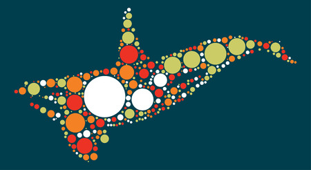 whale shape vector design by color pointのイラスト素材