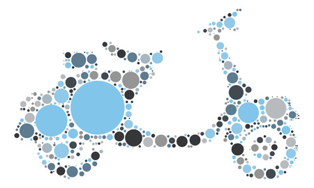 Motorcycle shape vector design by color pointのイラスト素材