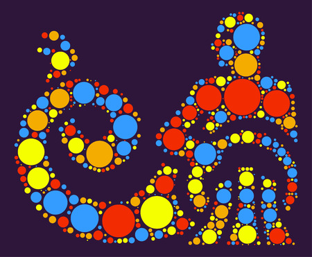 Aquarius shape vector design by color pointのイラスト素材