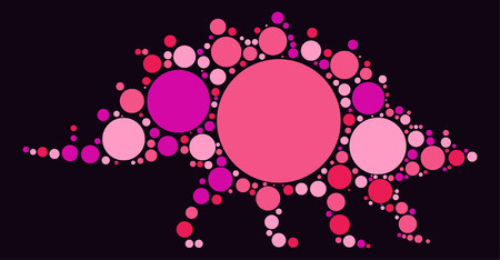 dinosaur shape design by color pointのイラスト素材