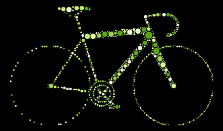 bicycle shape design by color pointのイラスト素材