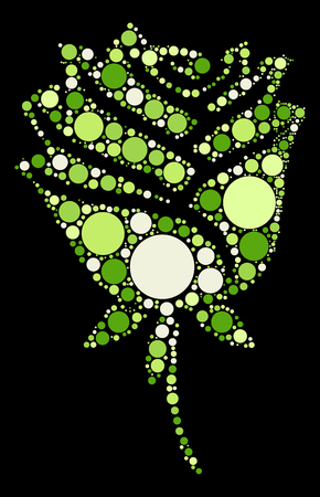 flower shape design by color pointのイラスト素材