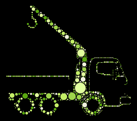 crane shape design by color pointのイラスト素材