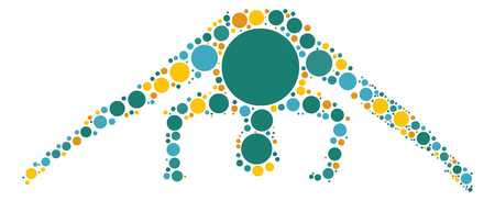 Yoga shape design by color pointのイラスト素材