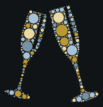 Cheers shape design by color pointのイラスト素材