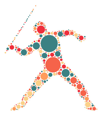 javelin shape design by color pointのイラスト素材