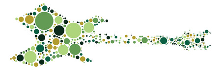 guitar shape design by color pointのイラスト素材