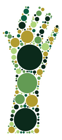 hand shape design by color pointのイラスト素材
