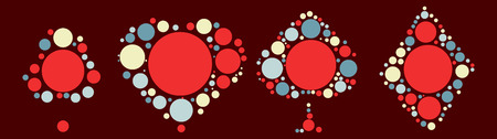 Poker shape design by color pointのイラスト素材