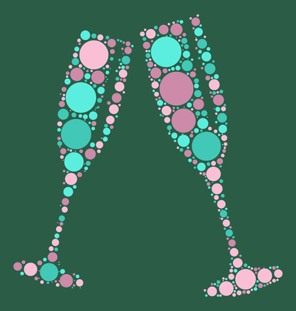 Cheers shape design by color pointのイラスト素材