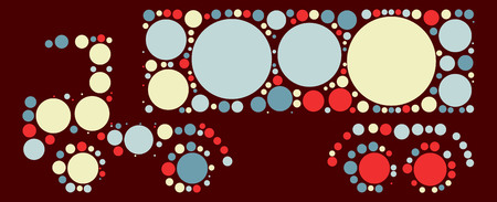 truck shape design by color pointのイラスト素材