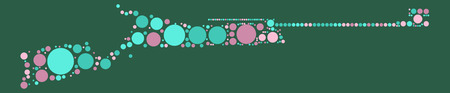 gun shape design by color pointのイラスト素材