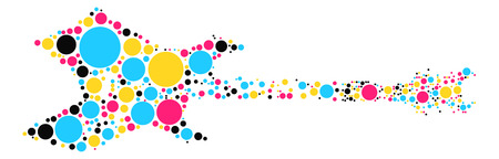 guitar shape design by color pointのイラスト素材