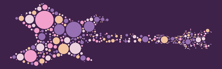 guitar shape design by color pointのイラスト素材