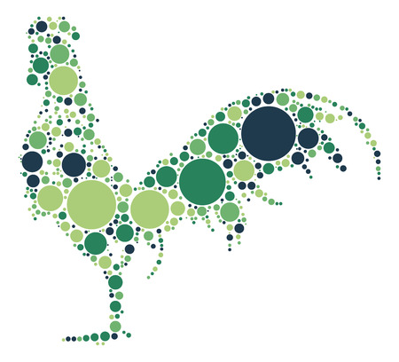 cock shape design by color pointのイラスト素材