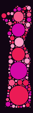 Fashion Women shape design by color pointのイラスト素材