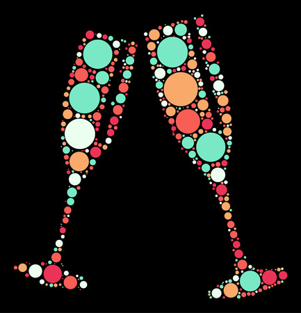 Cheers shape vector design by color pointのイラスト素材