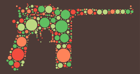 pistol shape vector design by color pointのイラスト素材