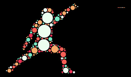 fencing shape vector design by color pointのイラスト素材