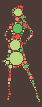 Fashion Women shape vector design by color pointのイラスト素材