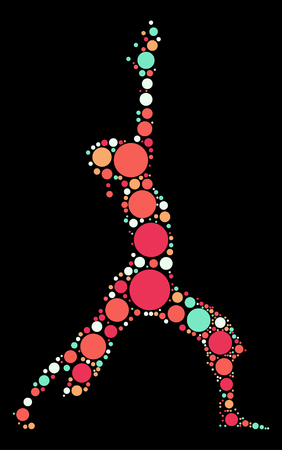 Yoga shape vector design by color pointのイラスト素材