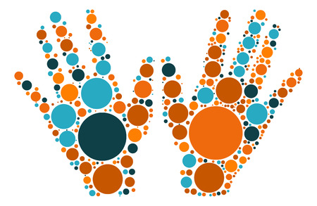 hands shape vector design by color pointのイラスト素材