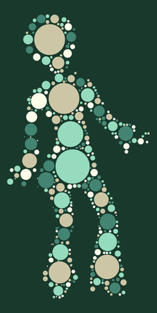 Fashion Women shape design by color pointのイラスト素材