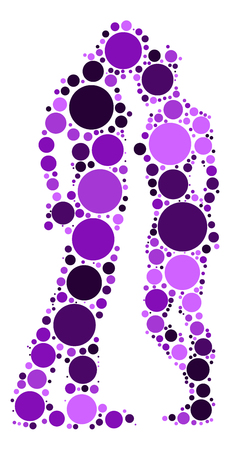 Ballroom Dancing shape design by color pointのイラスト素材