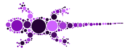 gecko shape design by color pointのイラスト素材