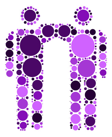 friend shape design by color pointのイラスト素材