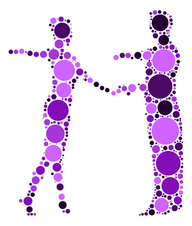 Ballroom Dancing shape design by color pointのイラスト素材