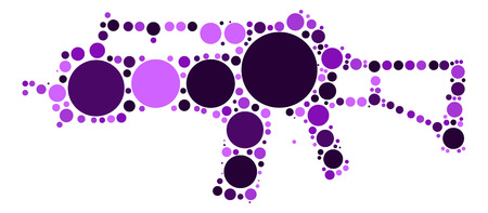 gun shape design by color pointのイラスト素材