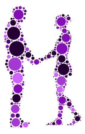Ballroom Dancing shape vector design by color pointのイラスト素材