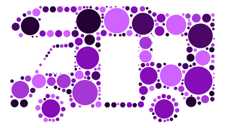 RV shape design by color pointのイラスト素材