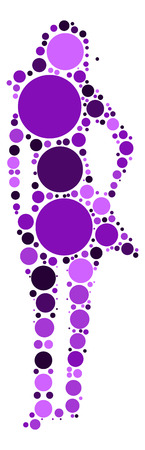 Fashion Women shape design by color pointのイラスト素材